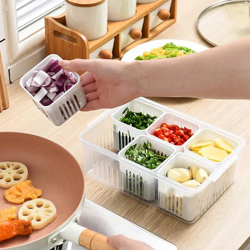 Organizador refrigerador Fruitsaver – Cajón almacenaje alimentos fresco cierre hermético - imagen 3