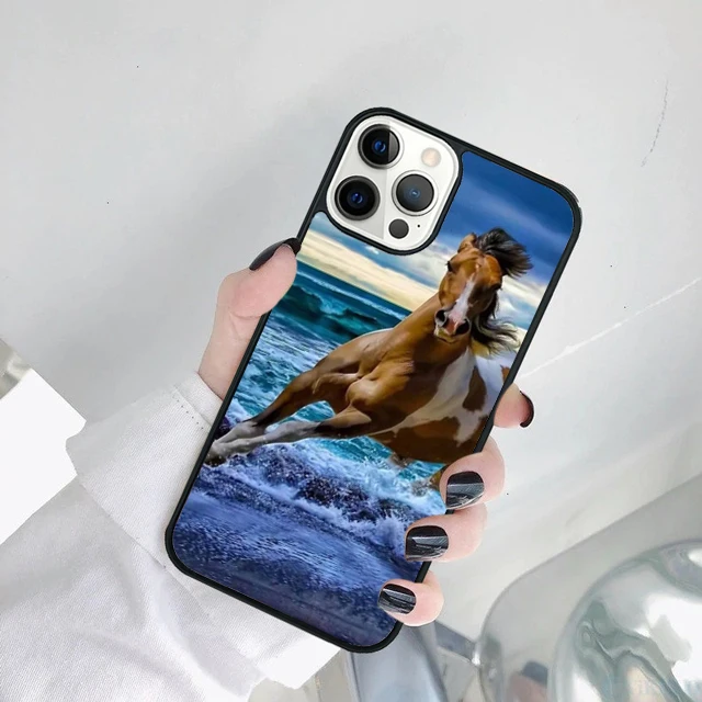 Funda ecuestre para iPhone, perfil lateral
