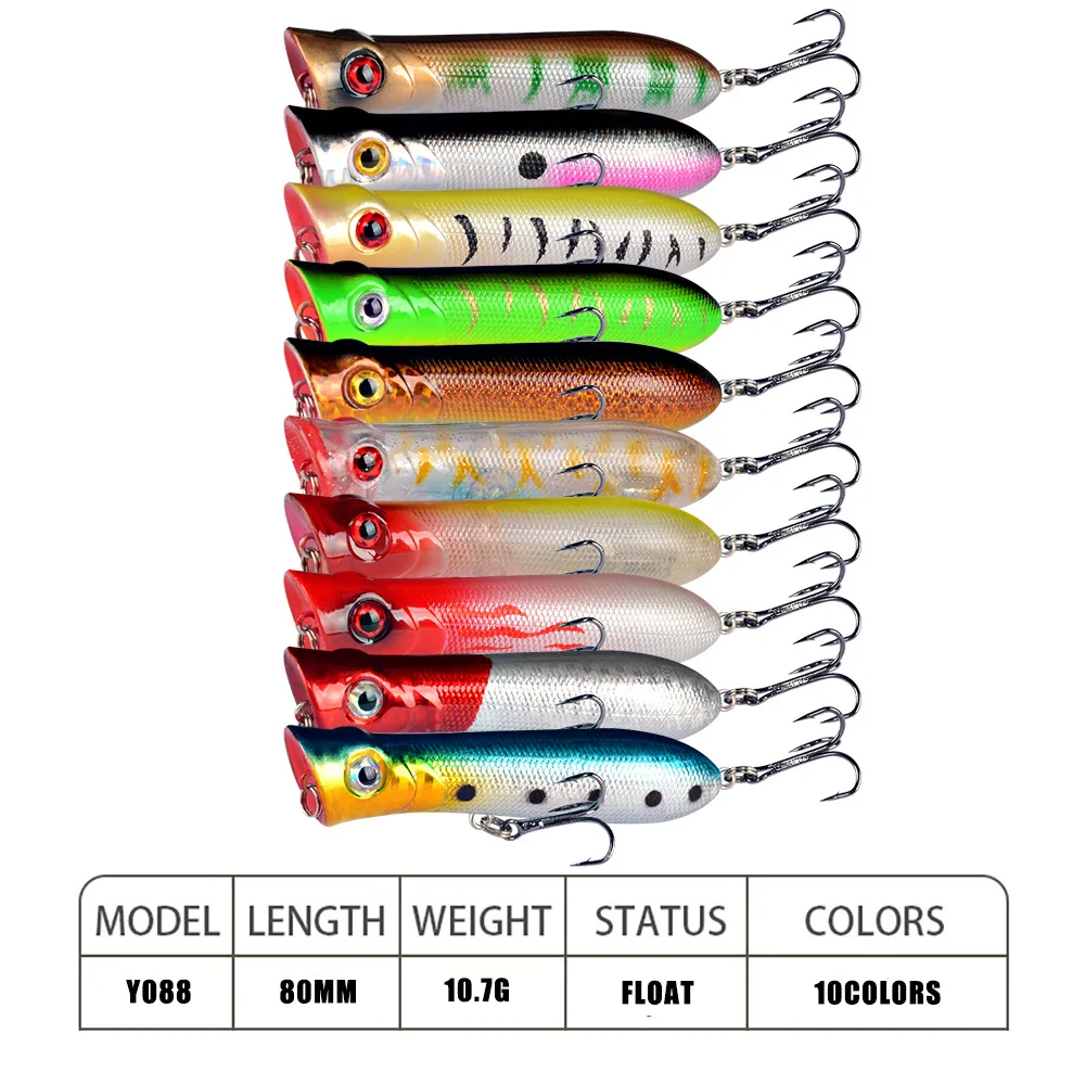 Popper Wobbler para pesca de carpa y lucio – señuelo flotante - imagen 4