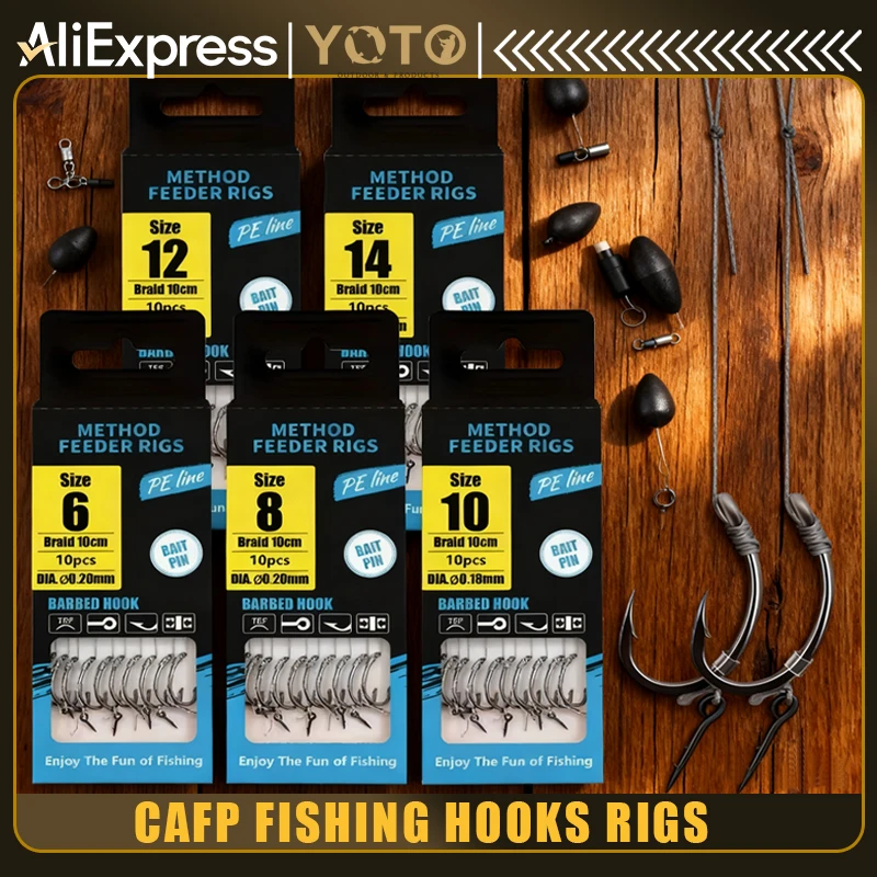 Caña Method Feeder premium con línea trenzada resistente y púas - imagen 5