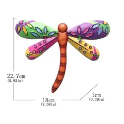 Arte de pared libélula metálica realista para jardín y sala miniatura