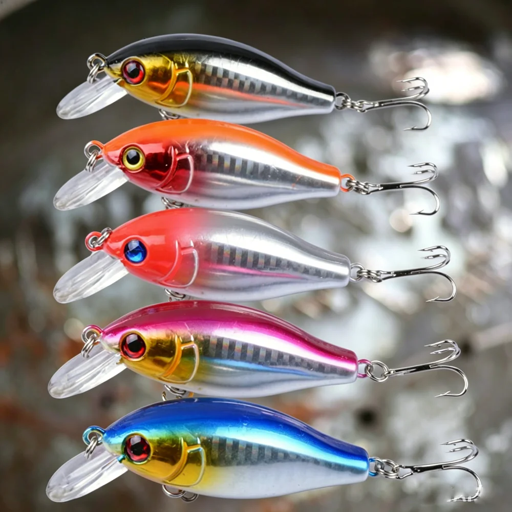 Señuelo minnow oscilante crankbait japonés con anzuelo - imagen 5