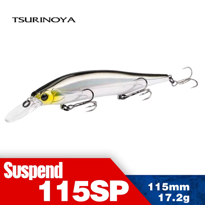 Tsurinoya 115SP Jerkbait suspensión – Señuelo Minnow para lucio - imagen 4