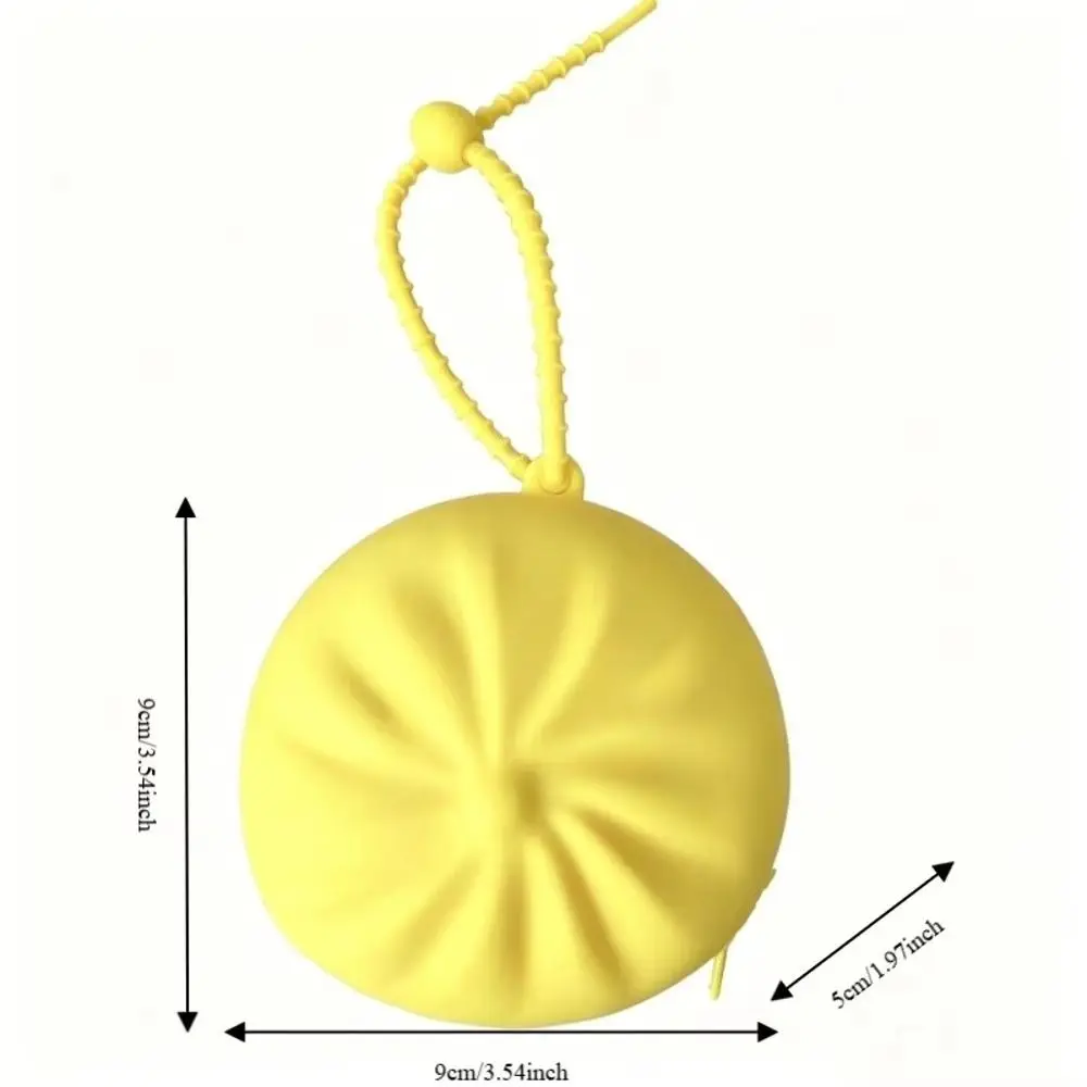 Monedero compacto de silicona con forma de bollo