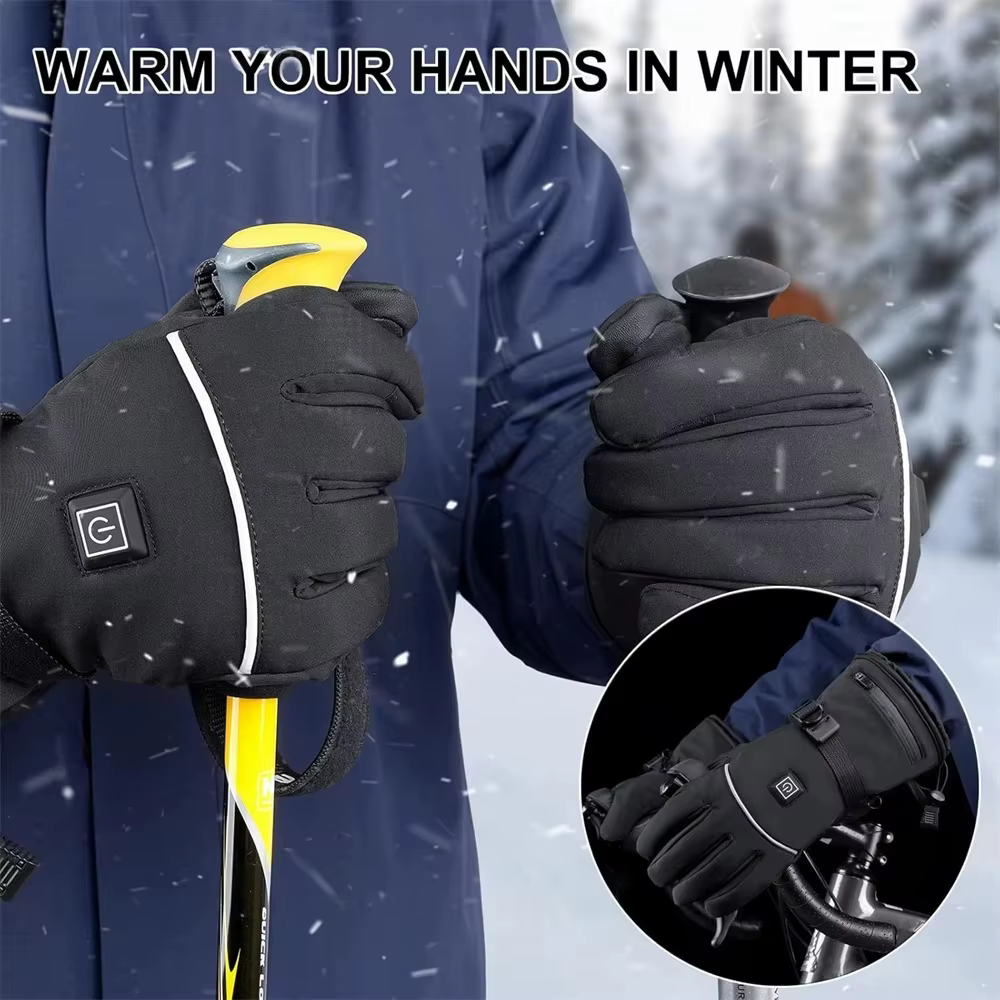Guantes calefactables impermeables con táctil para pesca de invierno - imagen 4