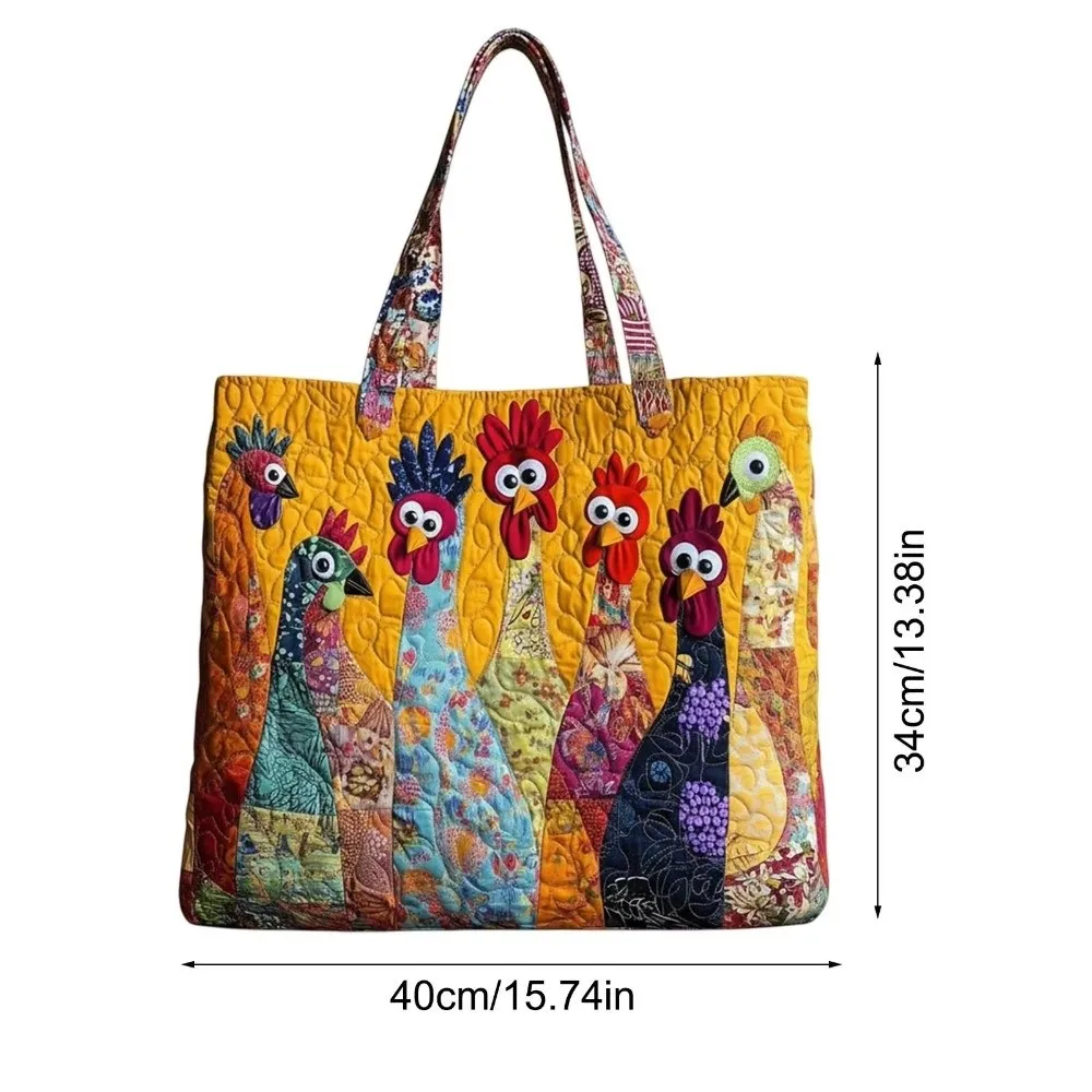 Bolso de mano acolchado vintage ligero con estampados 3D para mujer - imagen 2