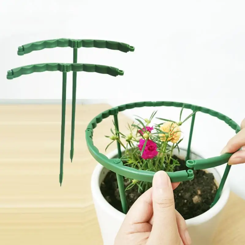 Soporte de plantas semicircular de plástico para invernadero