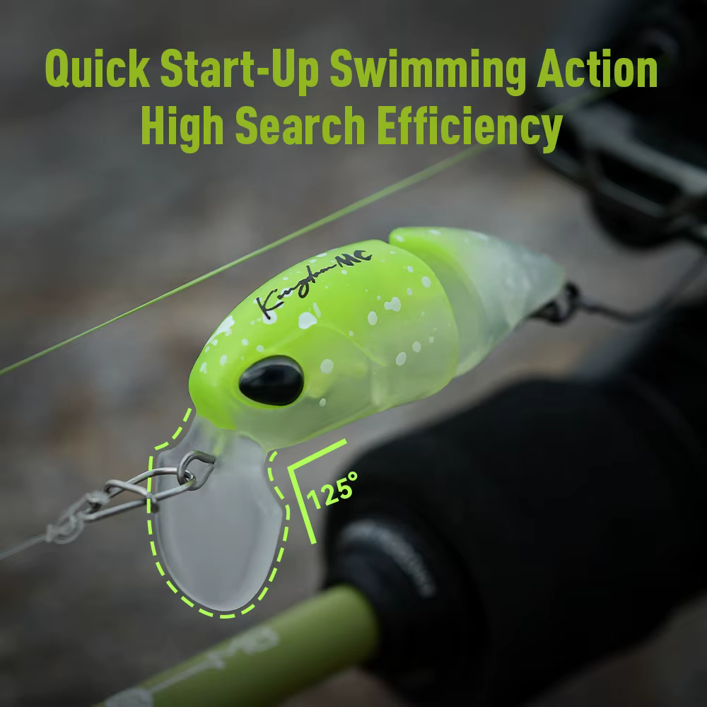 Señuelo Kingdom Micro Minnow – Crankbait flotante articulado para trucha - imagen 4