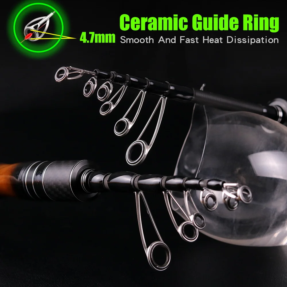 BAKAWA 180 Caña telescópica ML – Carbono portátil para viaje pesca - imagen 5
