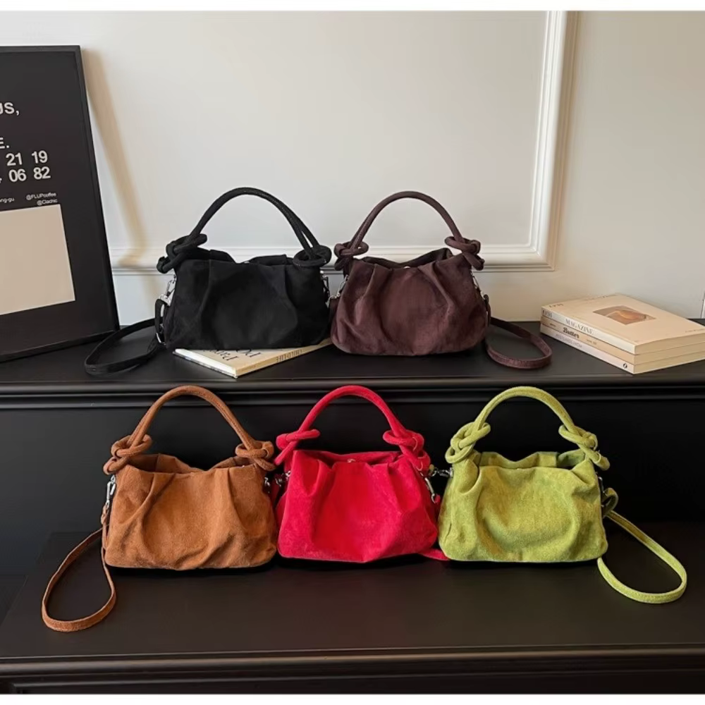 Bolso Bandolera Cuero Ante Mujer – Cierre Magnético Casual - imagen 4
