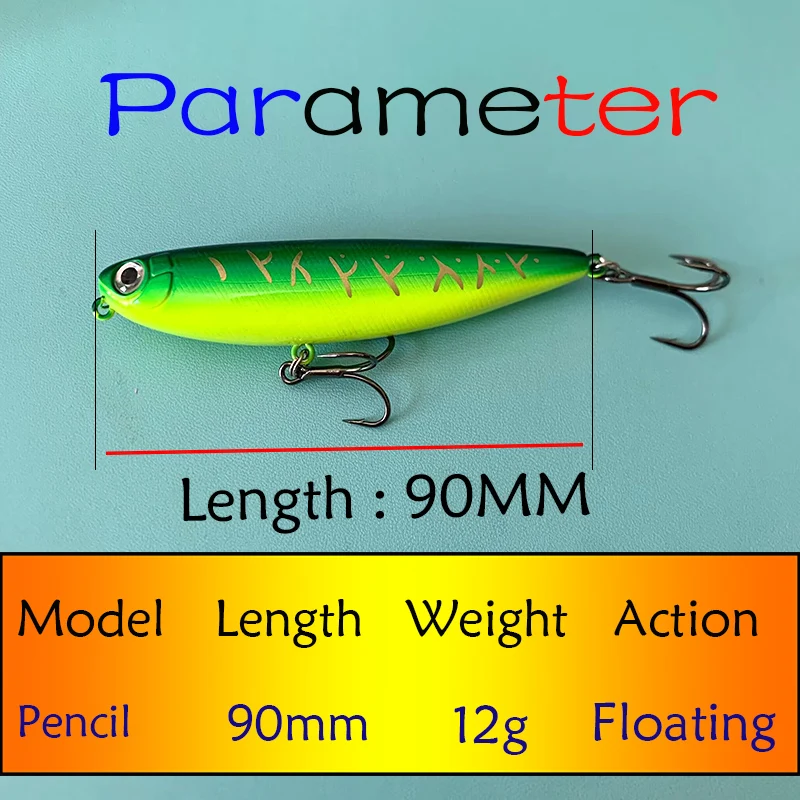 Jerkbait flotante 90mm – Andador de superficie para Lúcio y Lubina - imagen 2