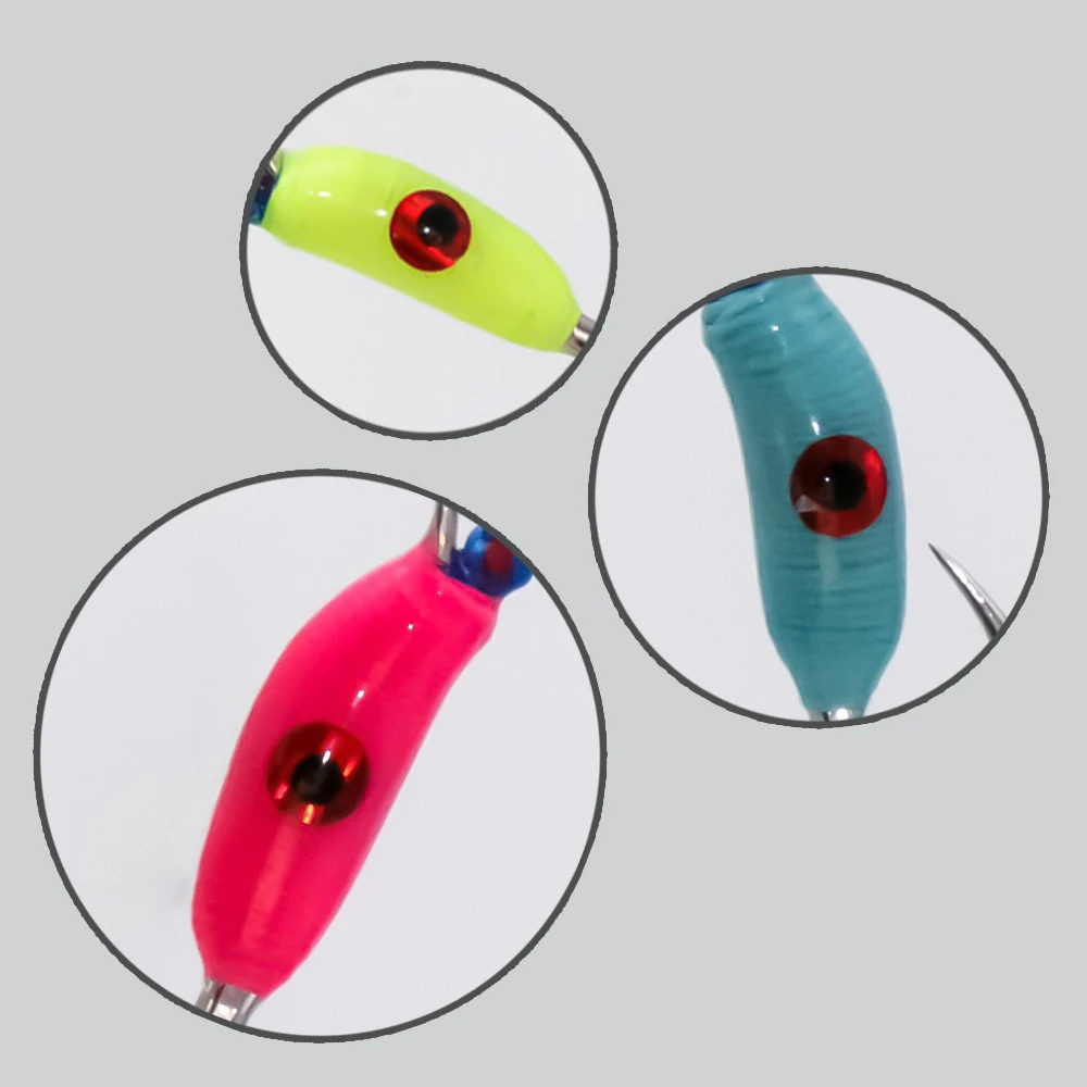 Anzuelos doble púa ojos 3D acero carbono para jigging lento - imagen 5