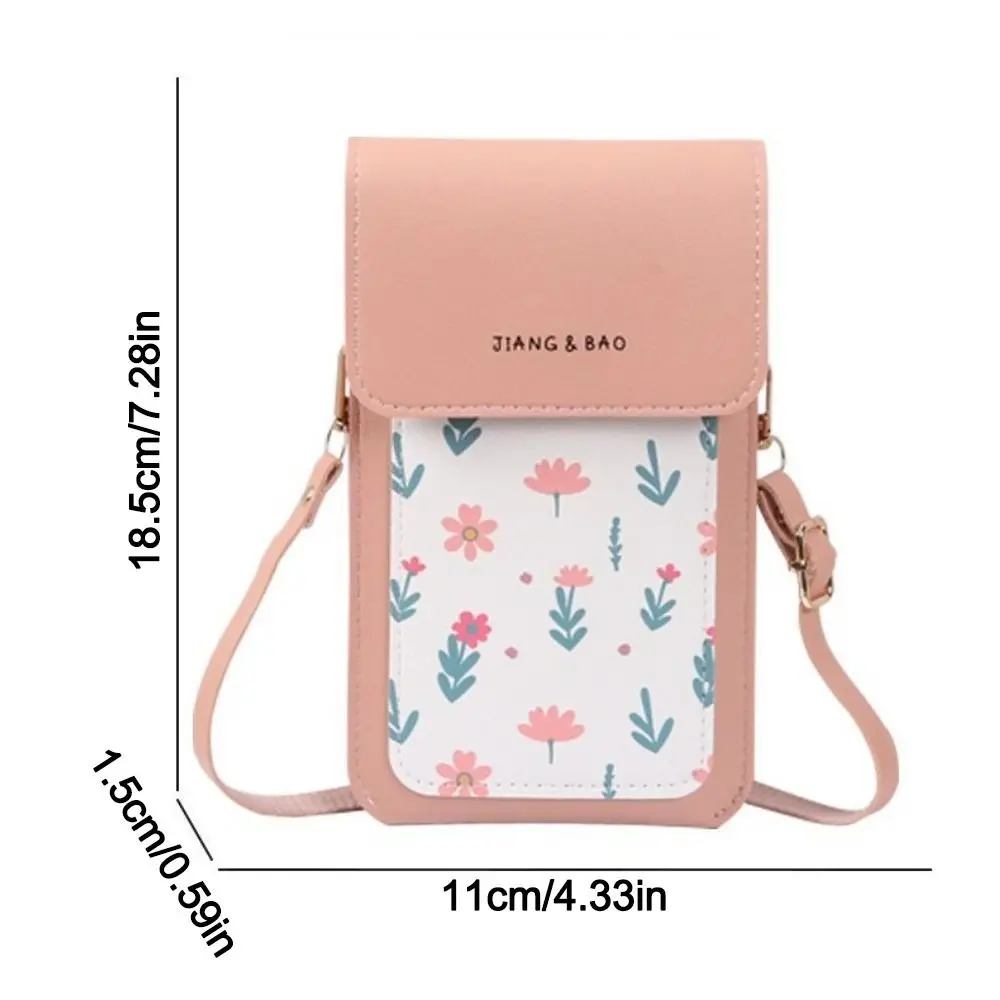 Bolso para teléfono cruzado con ventana táctil