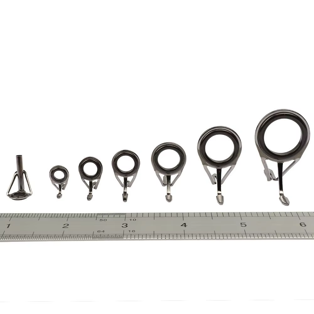 Kit reparación cañas pesca guías punteras acero inoxidable herramientas - imagen 2