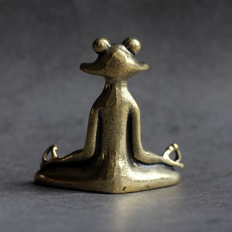 Estatua rana en latón estilo Zen – Decoración vintage