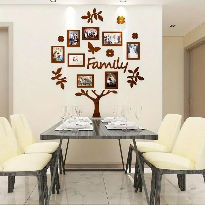Marco de fotos acrílico de pared con diseño de árbol 3D - imagen 5