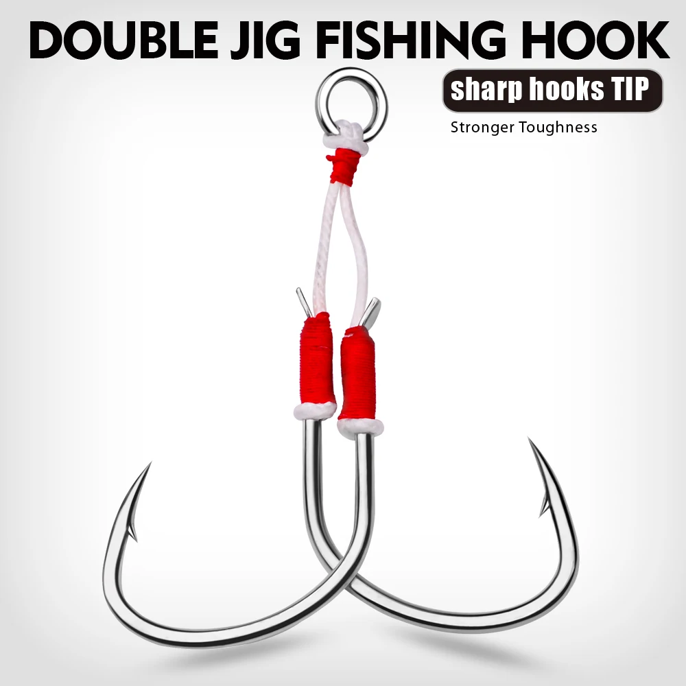 Juego de dos anzuelos de ayuda PROBEROS para jigging doble