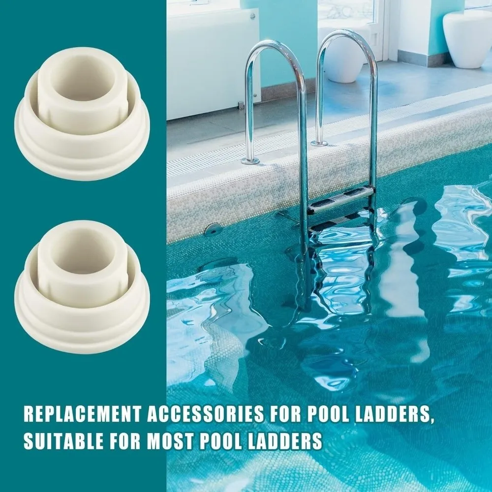 Tapones de goma de seguridad para escaleras de piscina, blancos - imagen 5