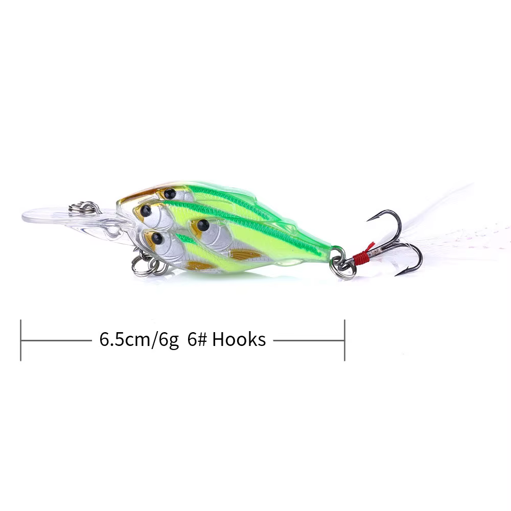 Señuelos duros Crankbait para pesca de lucio y carpa - imagen 3