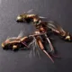Ninfa Stonefly marrón con hackle y alambre de cobre para trucha - imagen 2