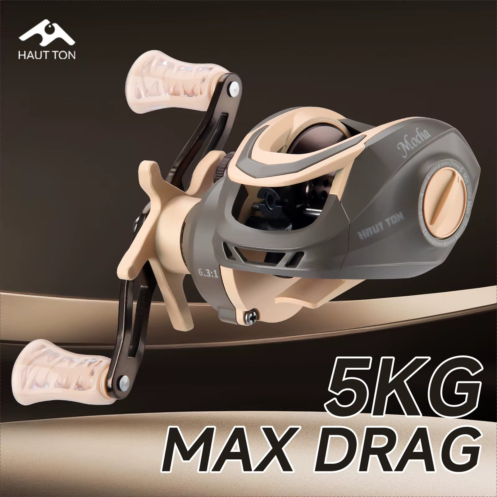 Carrete baitcaster MCA150S Brown – Freno magnético CNC y balanceo - imagen 5