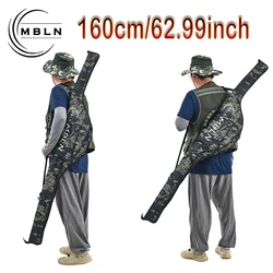 Bolsa plegable para cañas de pescar con asa y bandolera