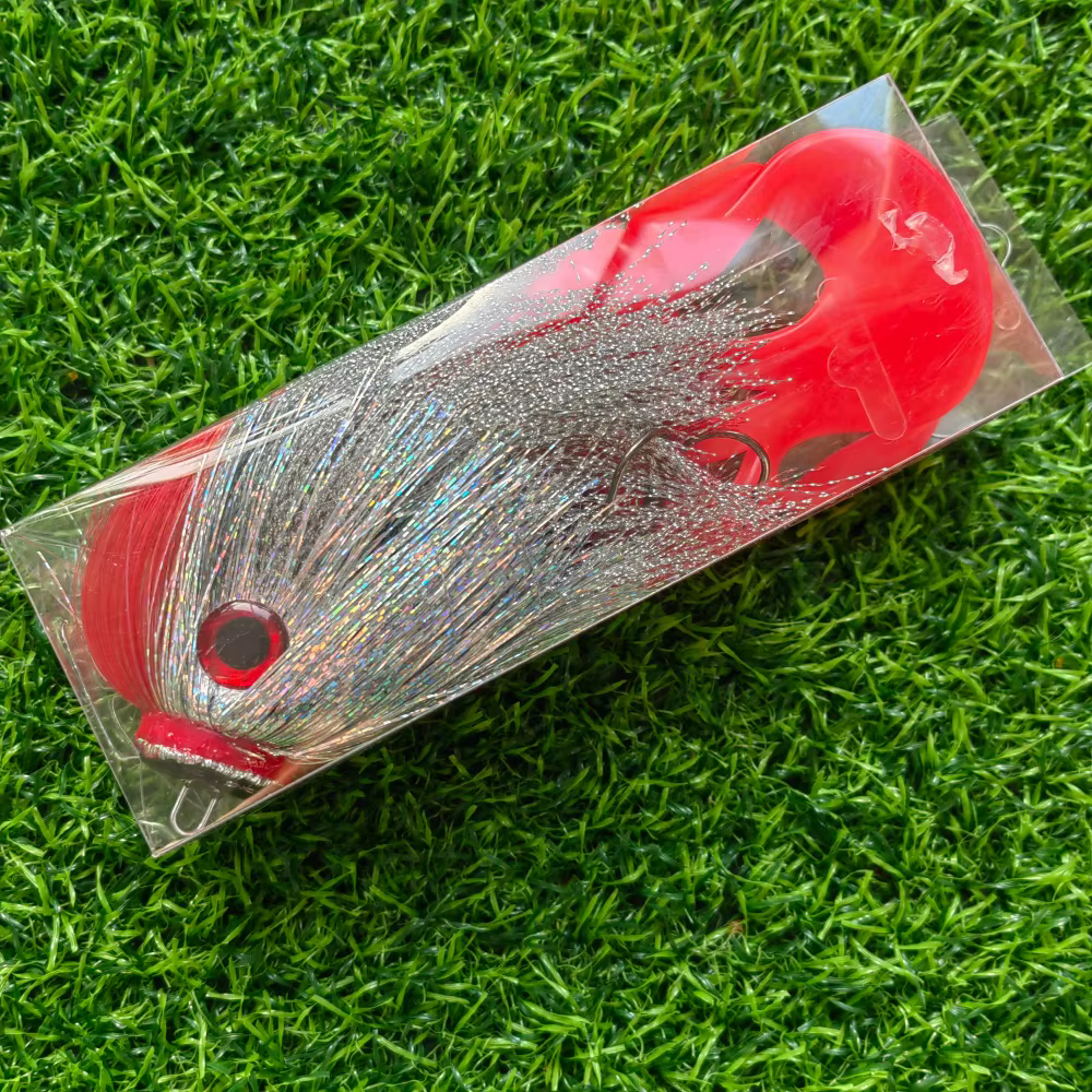 Señuelo ratón bucktail atado a mano para lucio y muskie