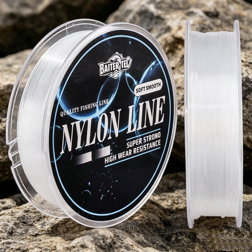Línea de pesca monofilamento nylon transparente