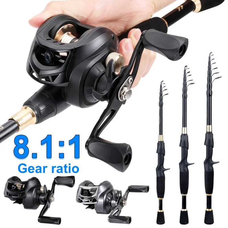 Sougayilang Combo caña y carrete casting – Fibra de carbono 8.1:1 - imagen 2
