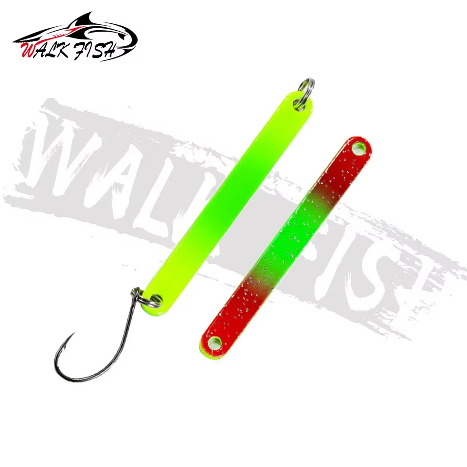 WALK FISH Cuchara de metal doble cara lentejuelas largas color cobre - imagen 3