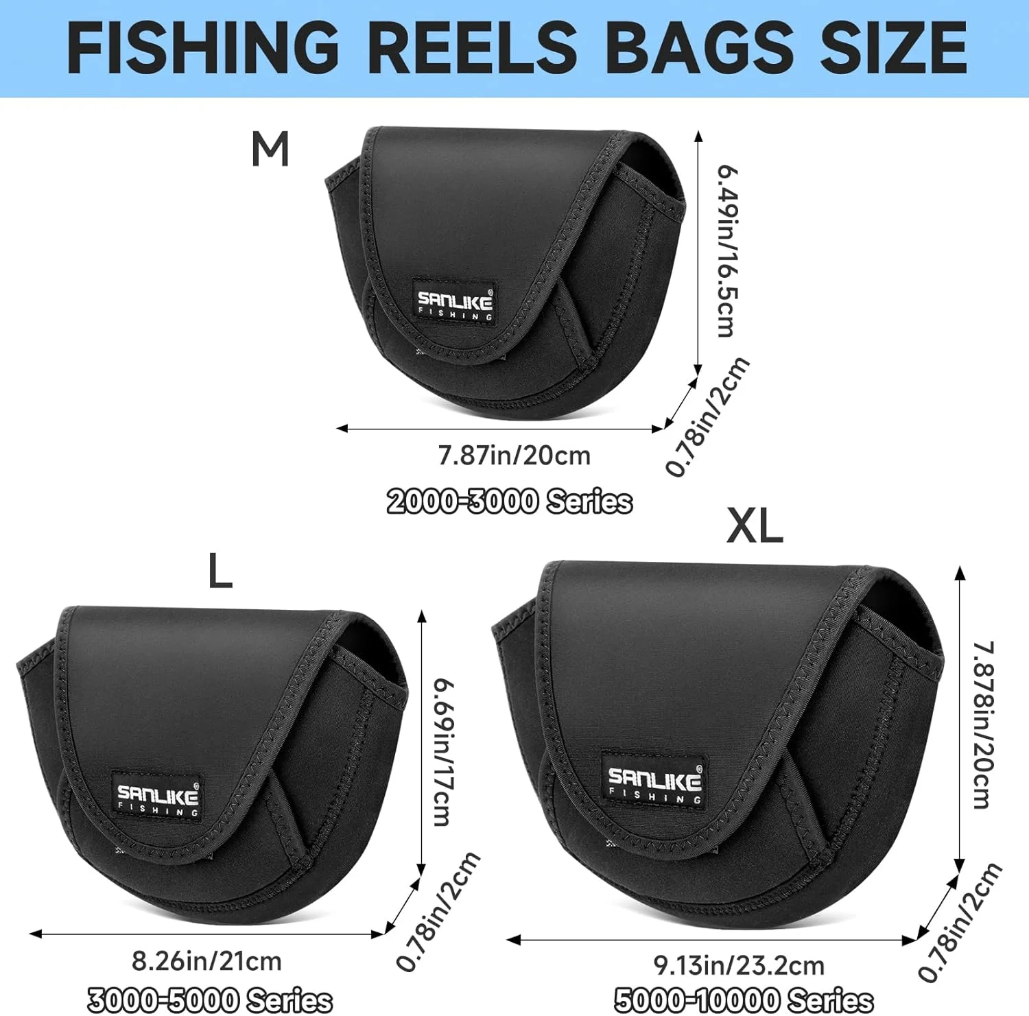 Funda para carrete giratorio SANLIKE – bolsa protectora - imagen 5