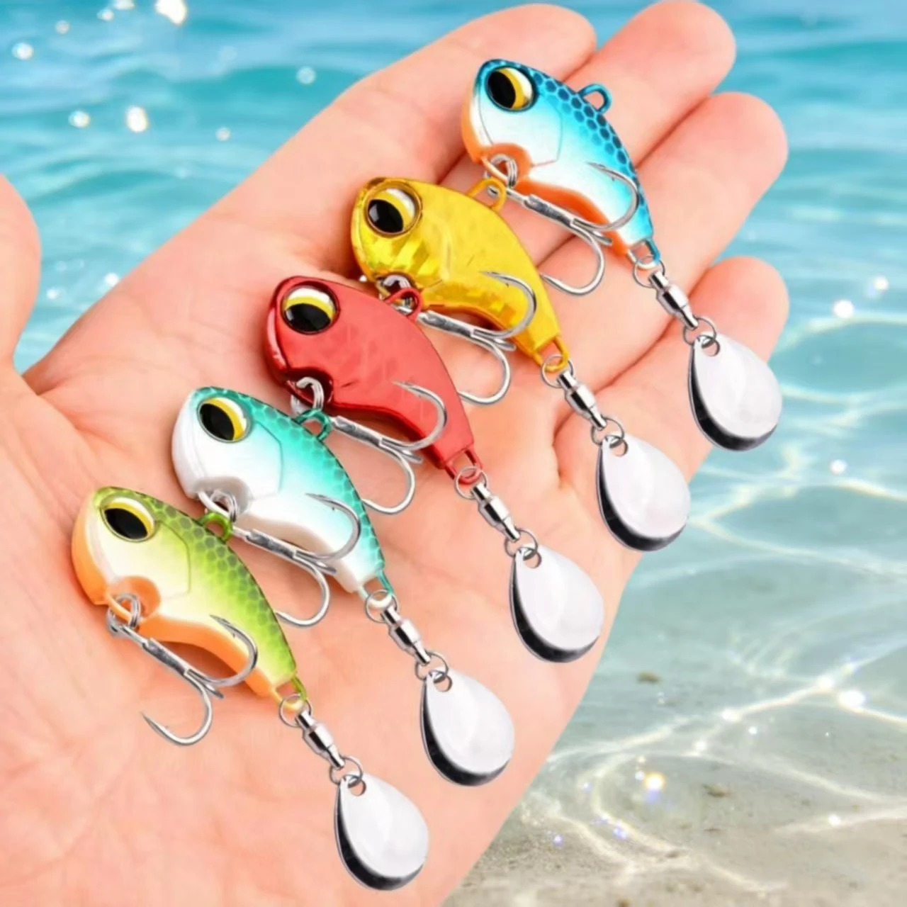 Señuelos VIB metálicos hundibles – Cucharas giratorias para spinning - imagen 3