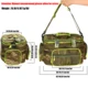 JOSBY bolsa de pesca multifuncional para cebo y equipo, gran capacidad