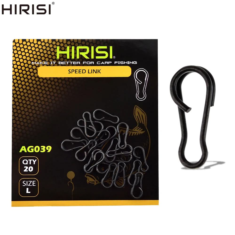 Hirisi Clips de pesca con enganche rápido y giratorio para carpa - imagen 2