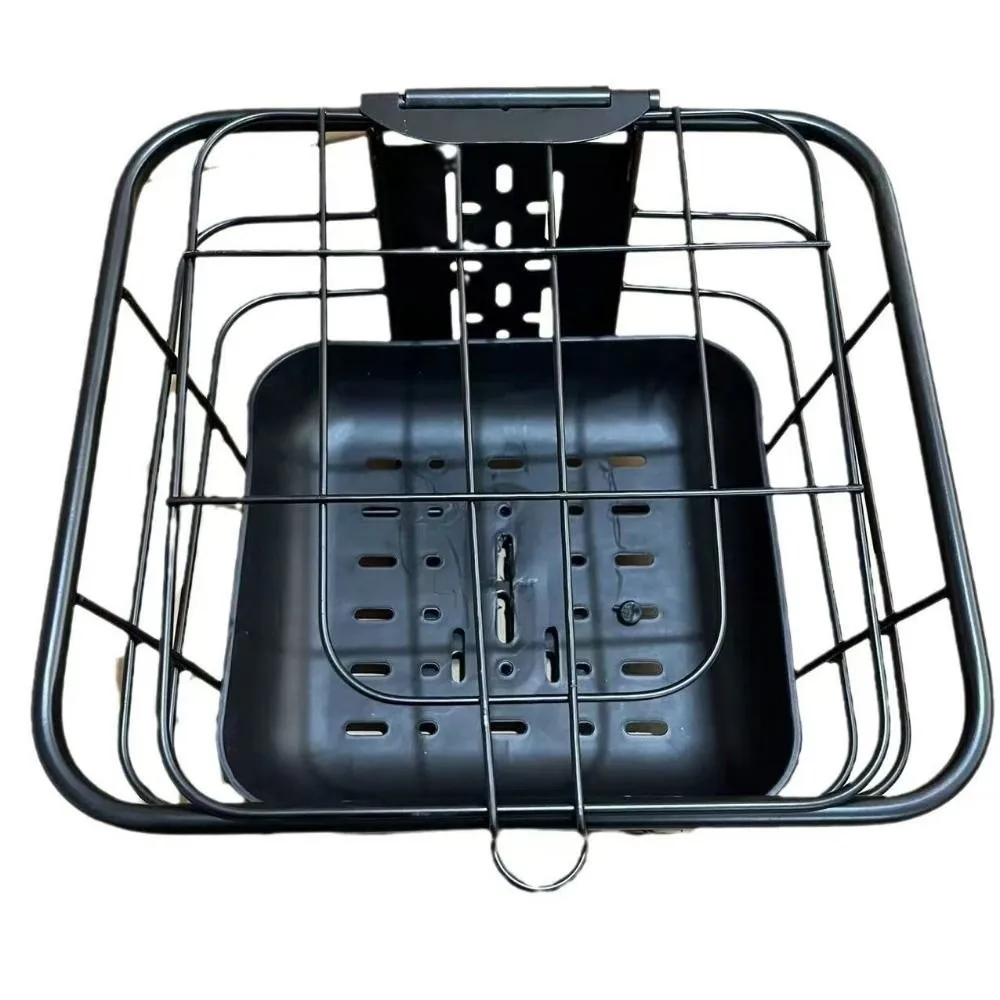 Cesta delantera colgante ajustable de acero para bici eléctrica - imagen 4