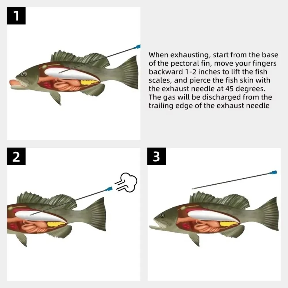Herramienta de aguja hueca con ventilación de aluminio para pesca - imagen 2