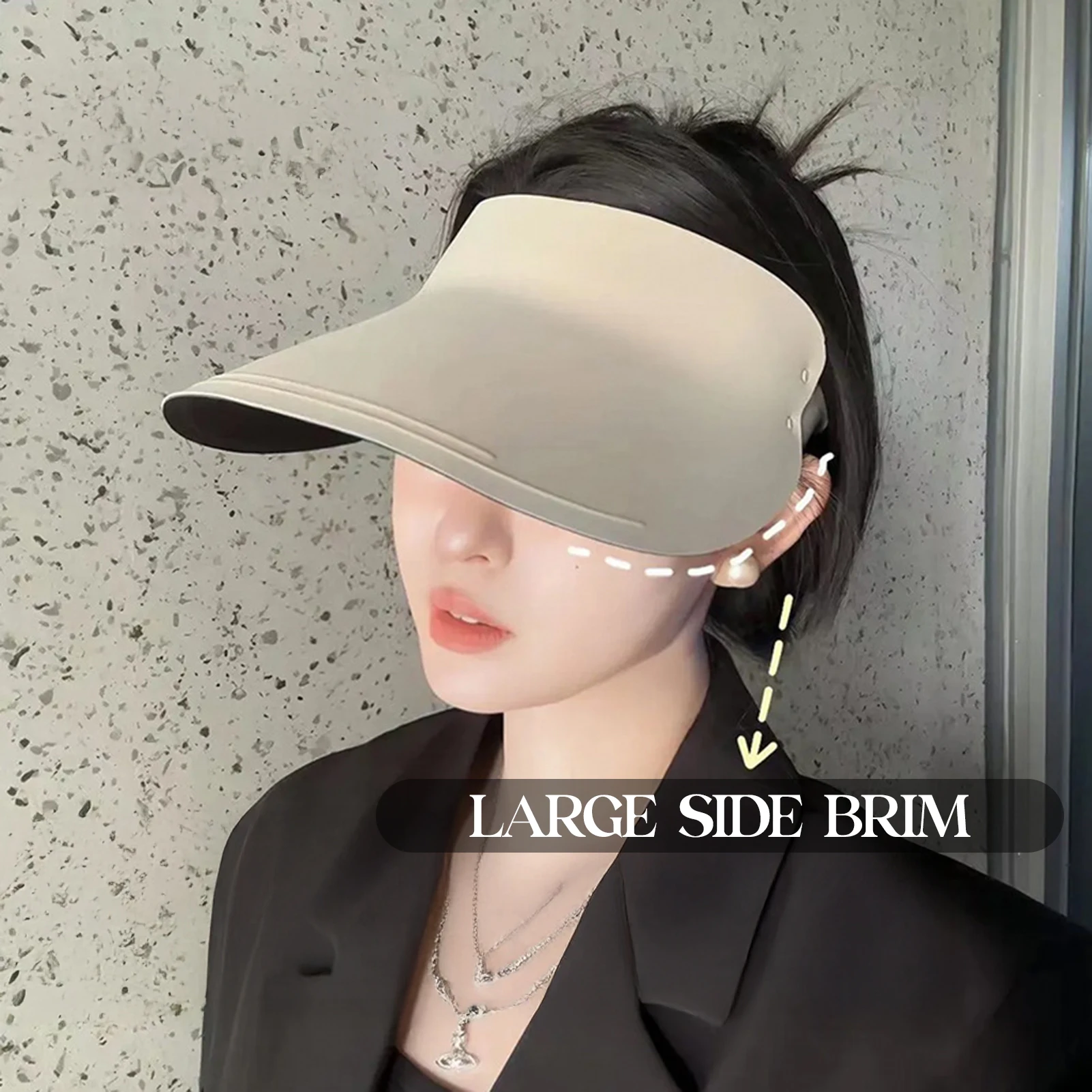 Gorra de pescador de verano para mujer, vista frontal