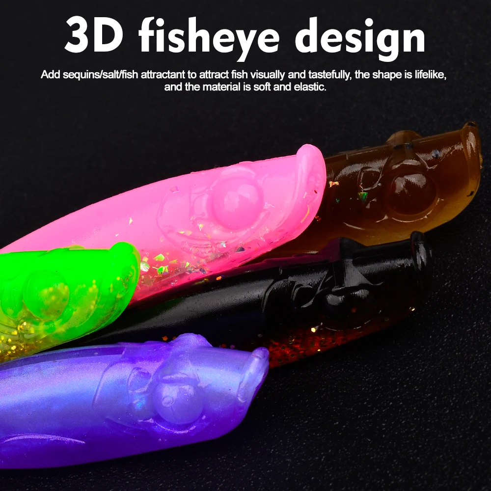 Señuelo de silicona cola en T Sunlure realista para salmón - imagen 2