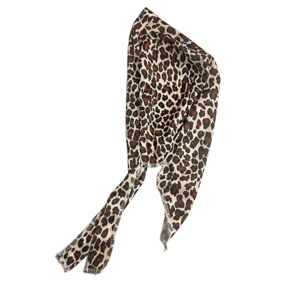 Gorro UV transpirable con pañuelo leopardo ajustable elástico - imagen 3