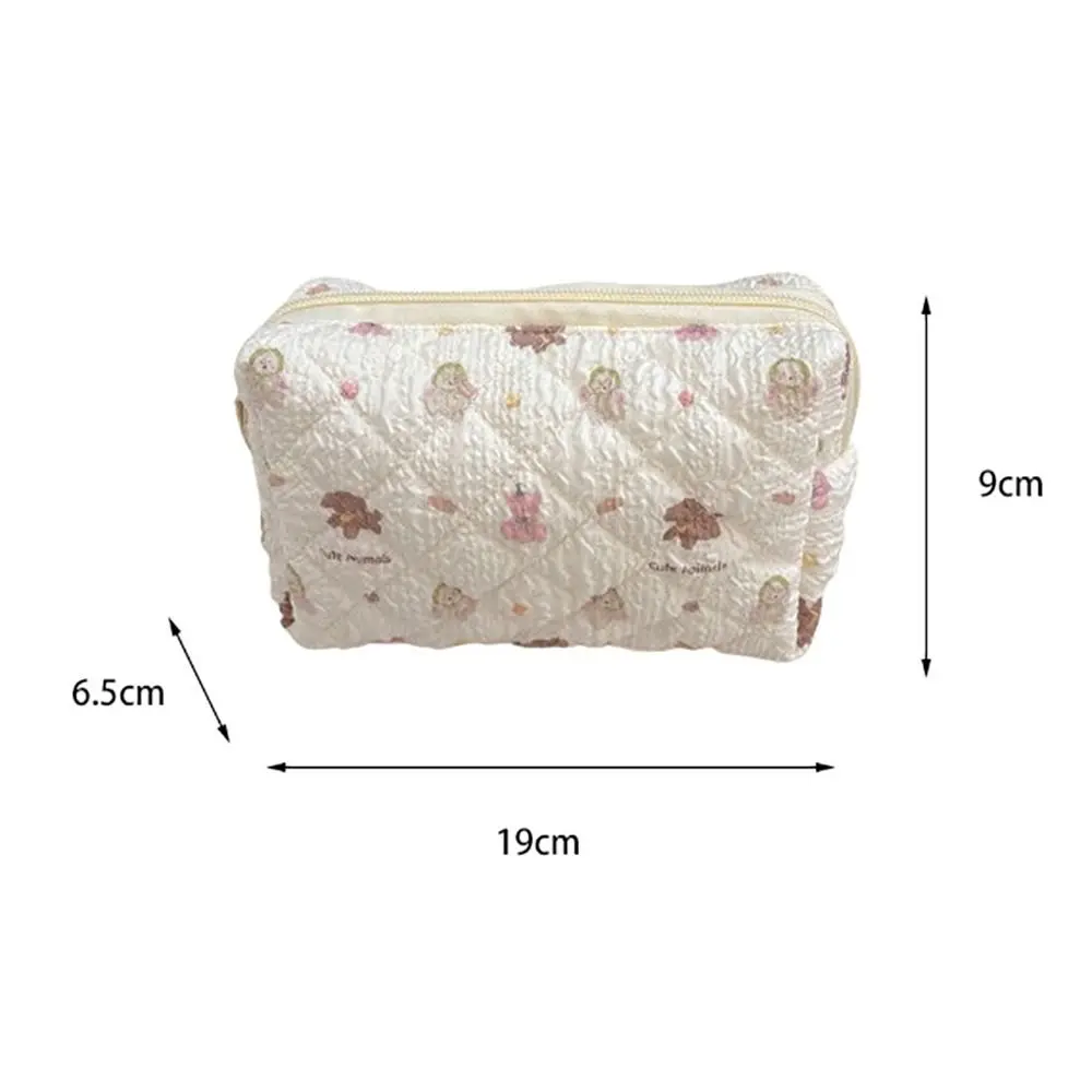 Bolsa de maquillaje portátil de algodón resistente