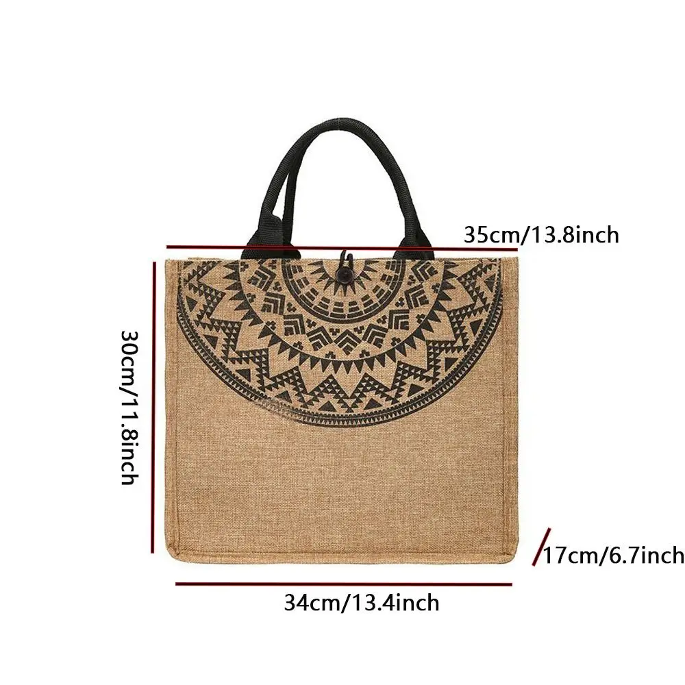 Bolso de lona grande vintage ecológico de mano para compras - imagen 5