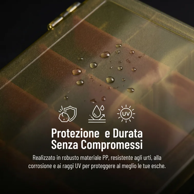 Goture caja de aparejos impermeable con divisores transparentes