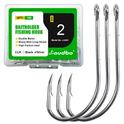 Anzuelos Baitholder con soporte para cebo, vástago largo, púas