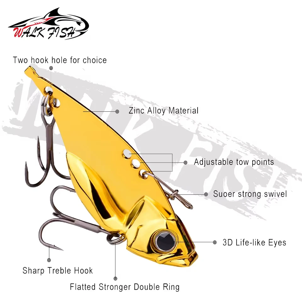 Señuelo cuchara hundible para lucio WALK FISH Spinnerbaits - imagen 3
