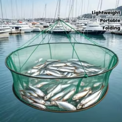 Red de Lanzamiento Plegable 80/100 cm para Pesca de Cangrejos