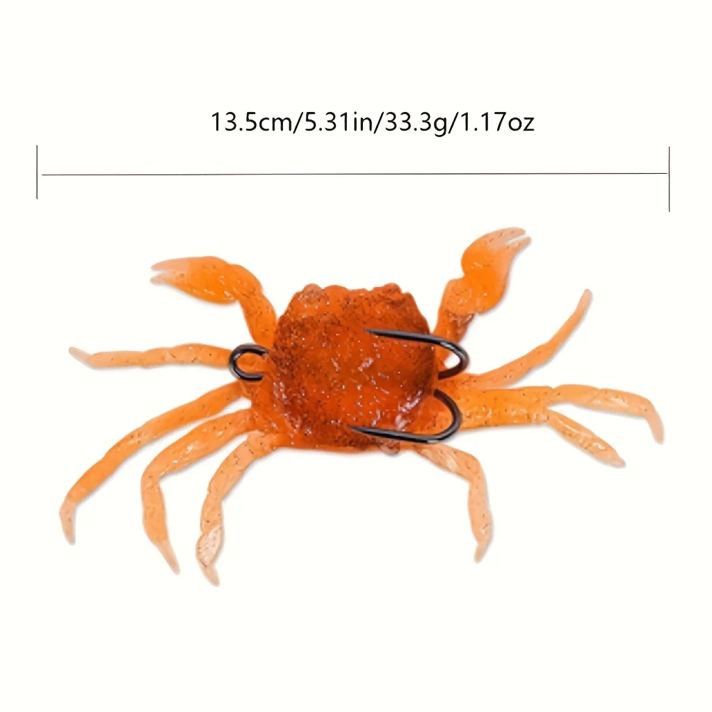 Señuelo cangrejo blando tridimensional con doble anzuelo para lubina - imagen 2