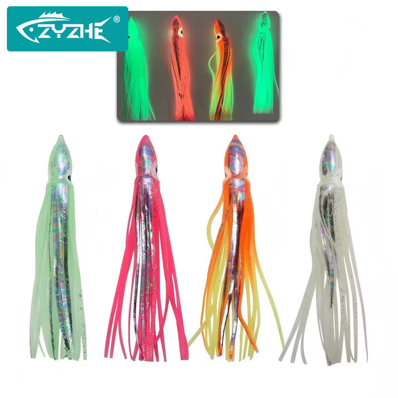 Falda de Calamar Fakebait 8-12 cm – Señuelo Biónico para Atún Marino - imagen 5