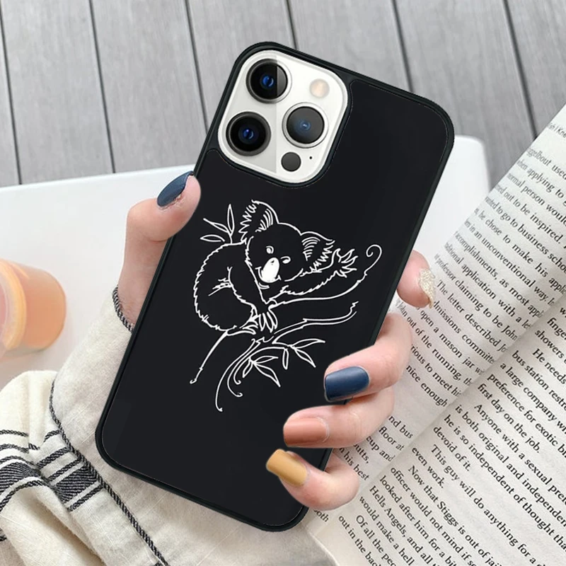 Funda de TPU con diseño de koala para iPhone