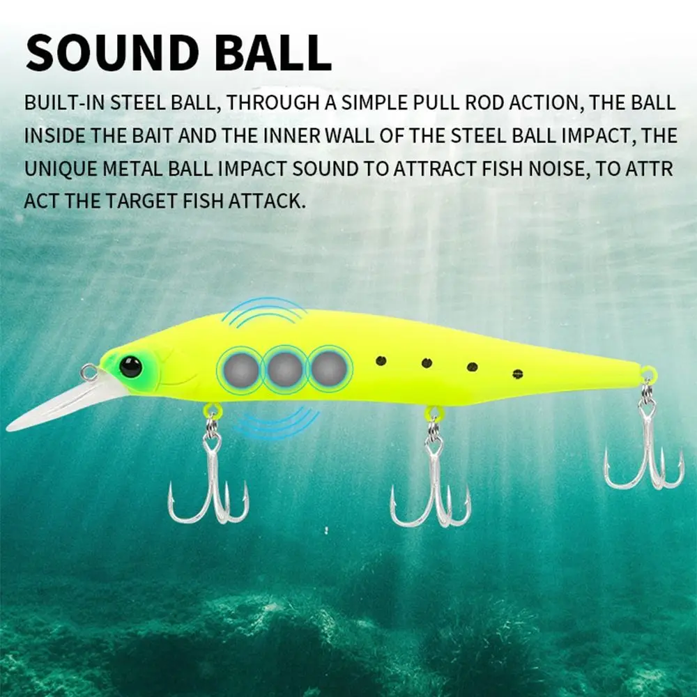 Crankbait Minnow hundimiento para pesca de invierno en agua fría rayas - imagen 4