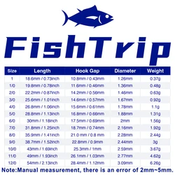 FishTrip Hoodlum Gancho pesado para cebo vivo agua salada